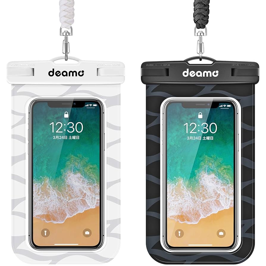 Amazon.co.jp: 防水ケース「2枚入」IPX8認定 スマホ防水ケース
